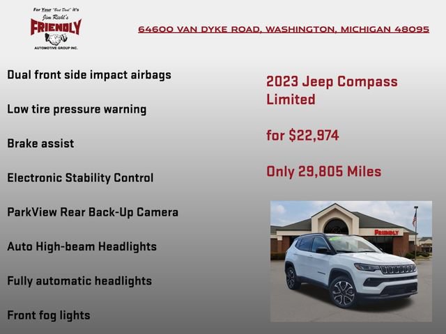 Used 2023 Jeep Compass Limited AWD/4WD image 20