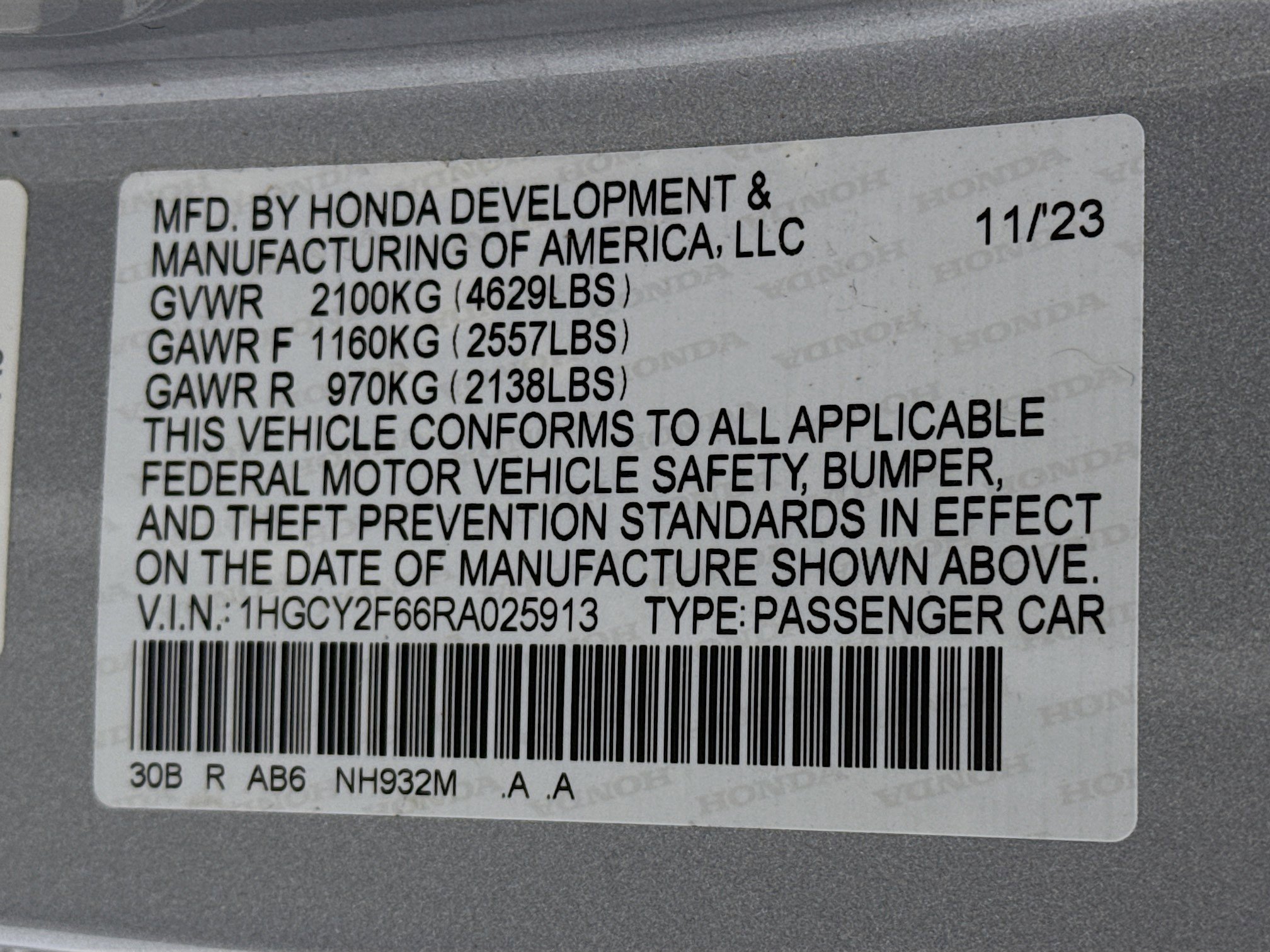 Certified 2024 Honda Accord EX-L image 31