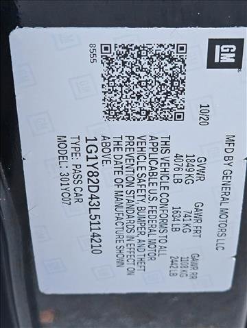 Used 2020 Chevrolet Corvette Stingray Premium Cpe w/ 3LT Preferred Equipment Group image 22