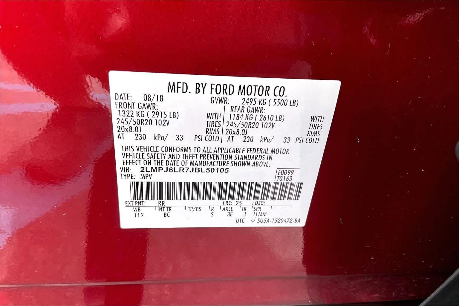 Used 2018 Lincoln MKX Reserve w/ Driver Assistance Package FWD image 32