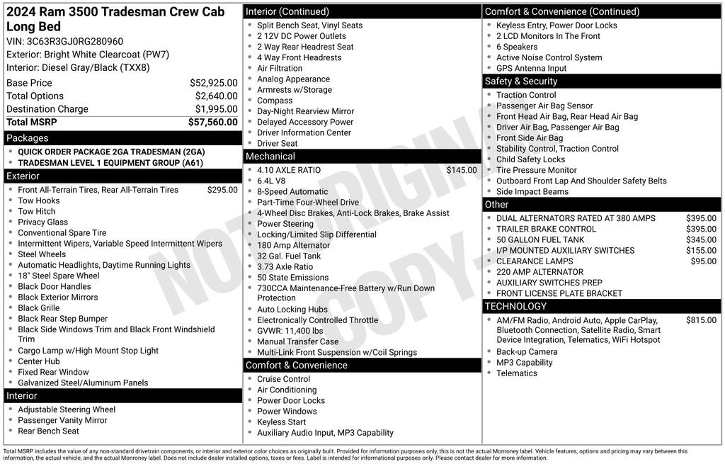 Used 2024 RAM 3500 Tradesman AWD/4WD image 13