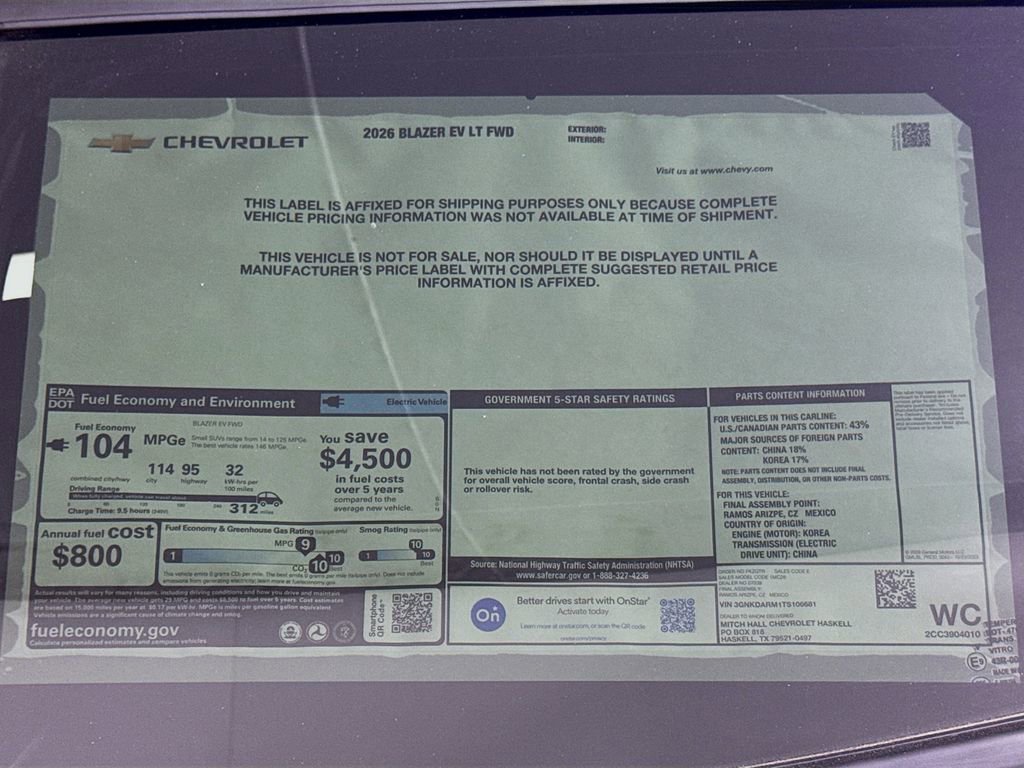 New 2026 Chevrolet Blazer EV LT image 20