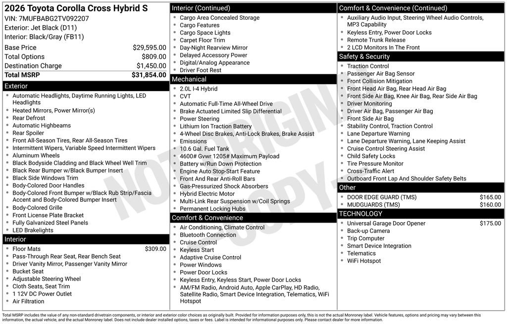 Used 2026 Toyota Corolla Cross S image 10