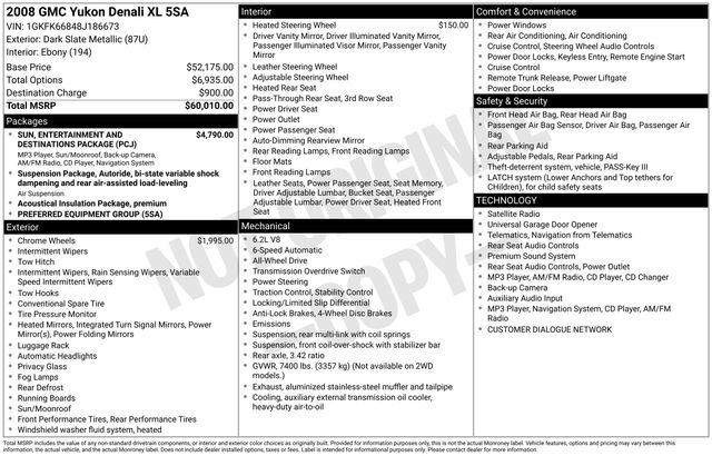Used 2008 GMC Yukon XL Denali