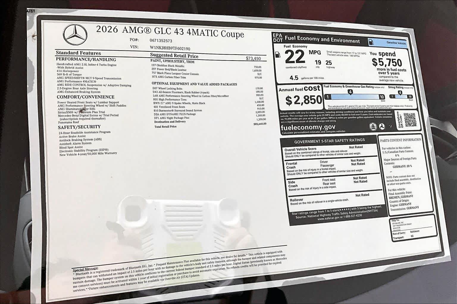 New 2026 Mercedes-Benz GLC 43 AMG 4MATIC Coupe image 19