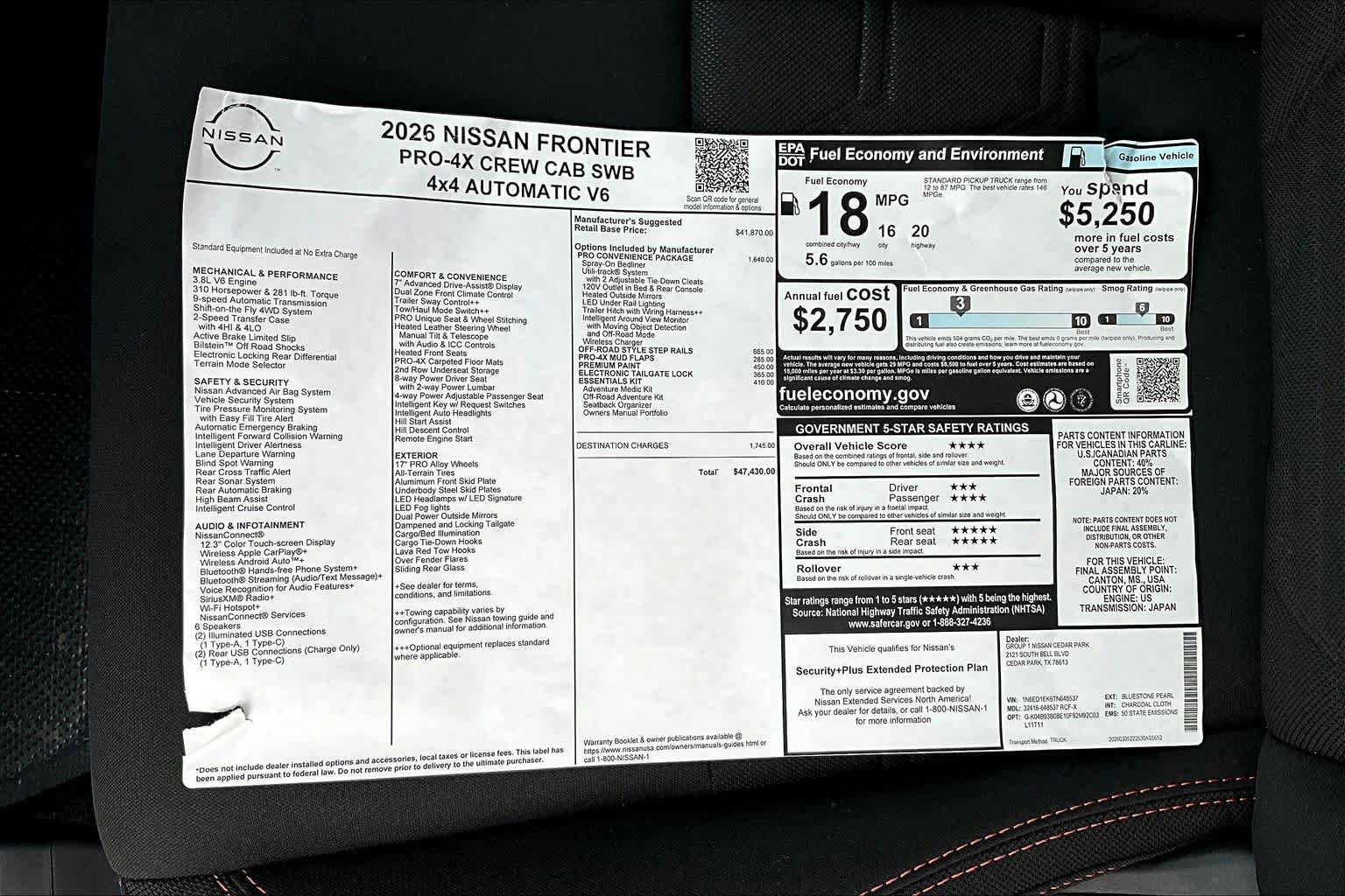 New 2026 Nissan Frontier PRO-4X image 21