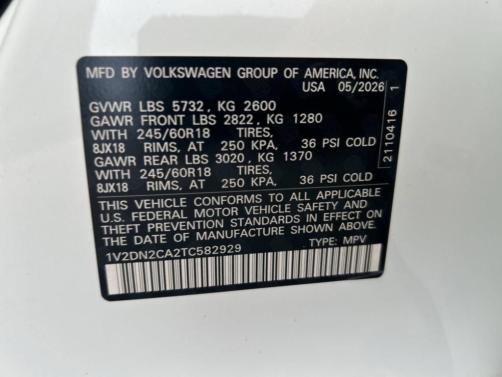 New 2026 Volkswagen Atlas SE FWD image 44