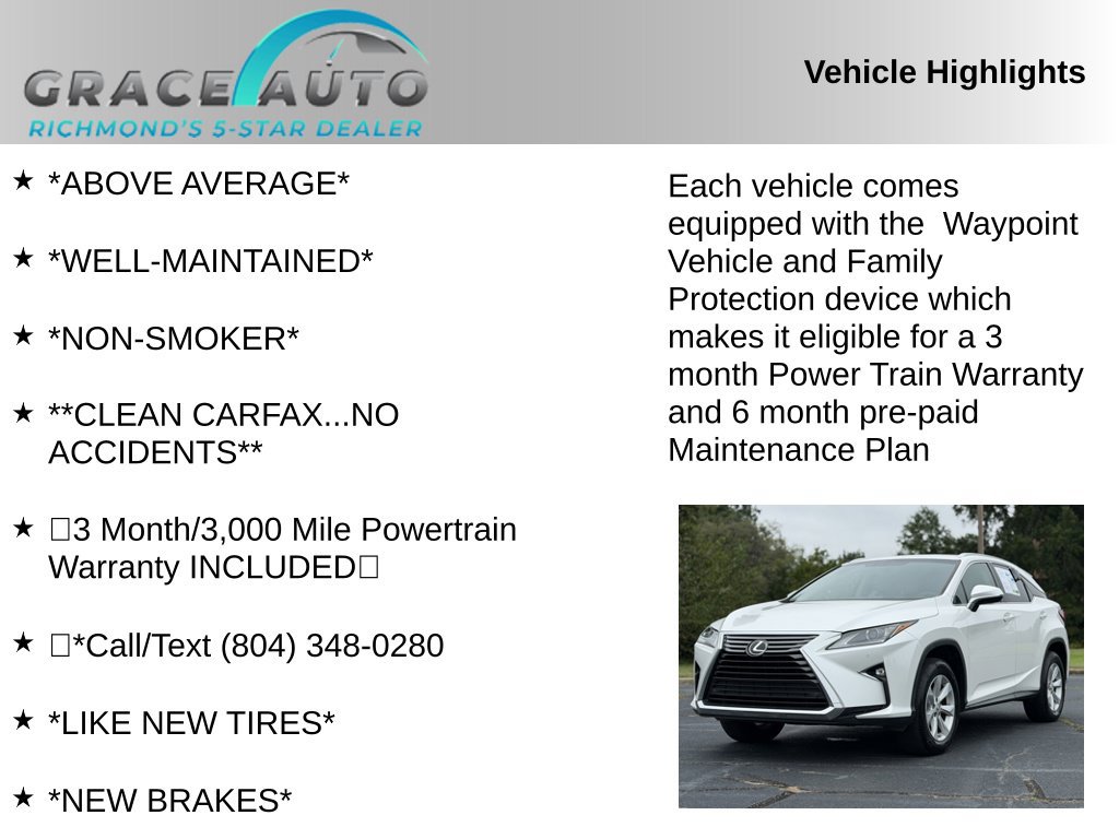 Used 2016 Lexus RX 350 AWD w/ Premium Package image 2
