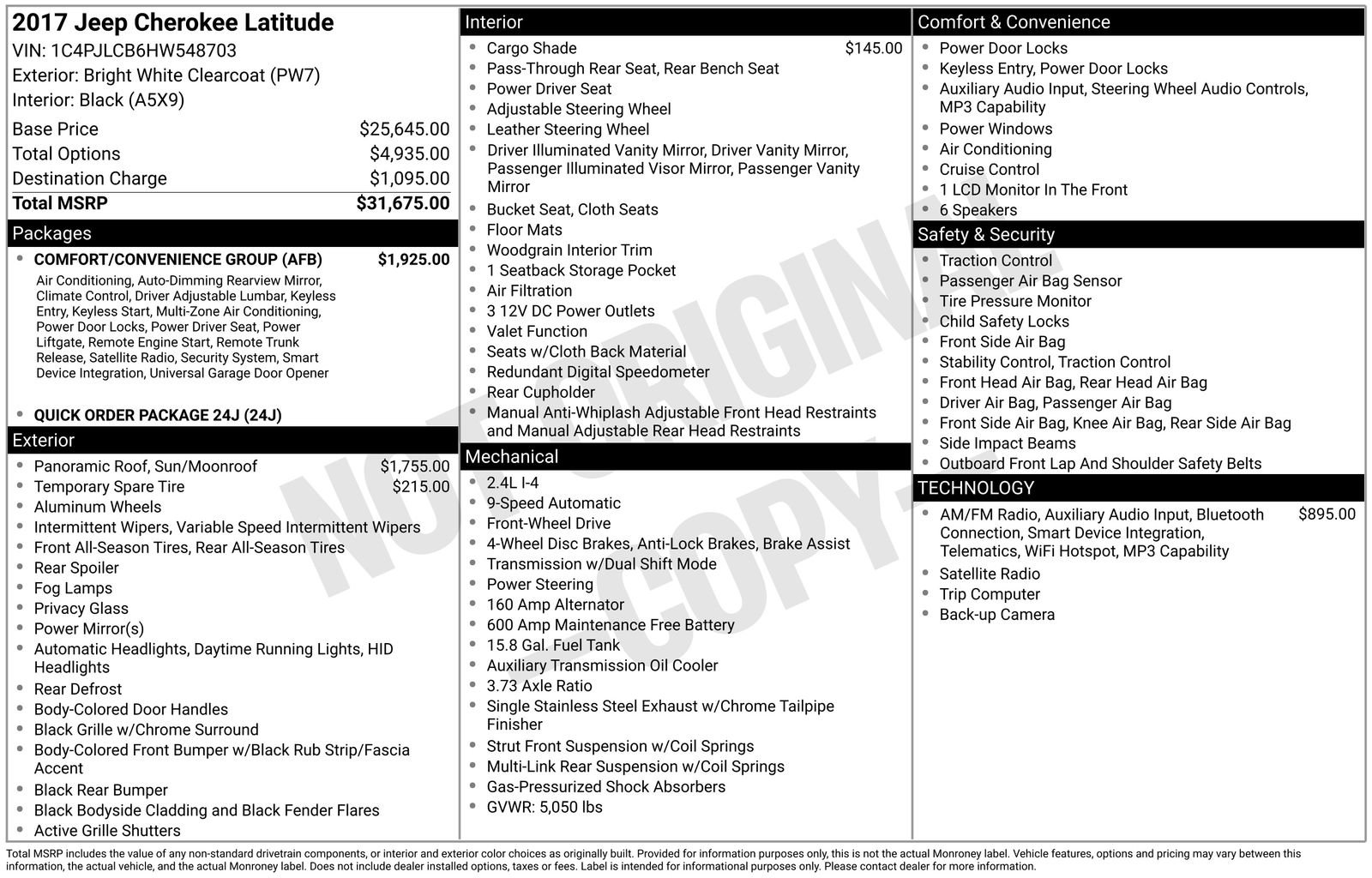 Used 2017 Jeep Cherokee Latitude w/ Comfort/Convenience Group image 29