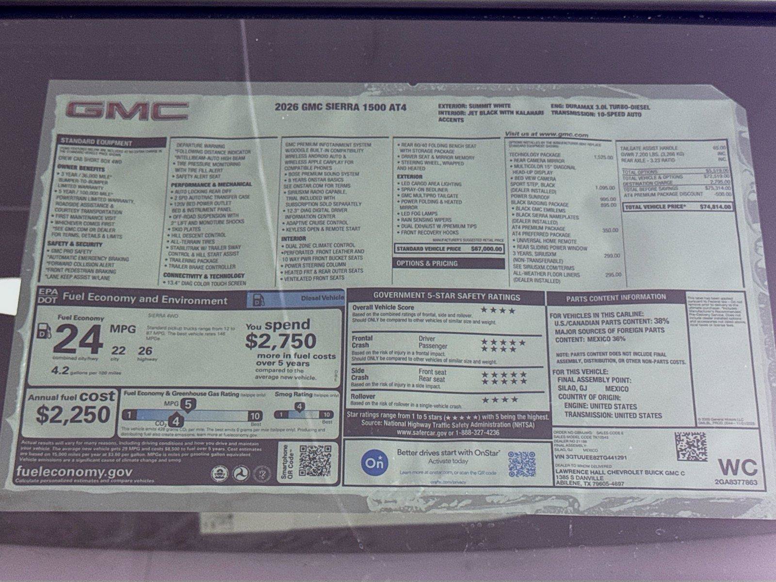 New 2026 GMC Sierra 1500 AT4 w/ AT4 Premium Package AWD/4WD image 20