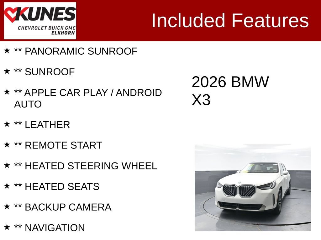 Used 2026 BMW X3 xDrive30i AWD/4WD image 2