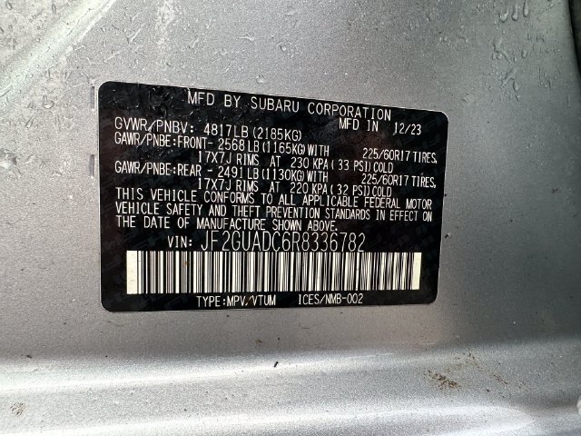 Certified 2024 Subaru Crosstrek 2.0i Premium AWD/4WD image 9