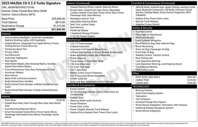 Used 2023 MAZDA CX-5 Signature image 32