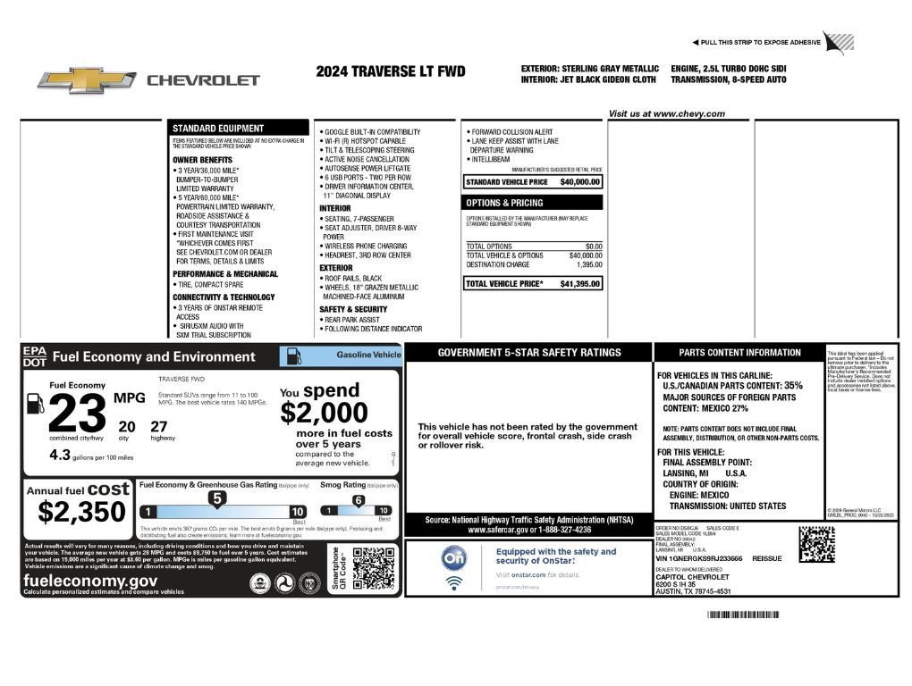 Used 2024 Chevrolet Traverse LT FWD image 2