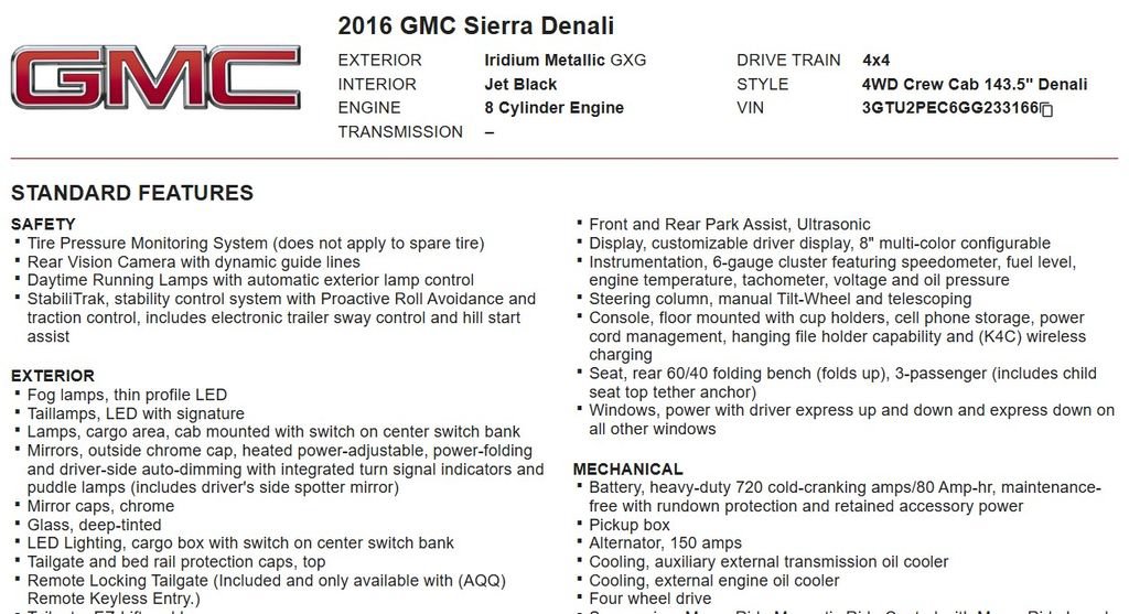 Used 2016 GMC Sierra 1500 Denali w/ Denali Ultimate Package AWD/4WD image 17