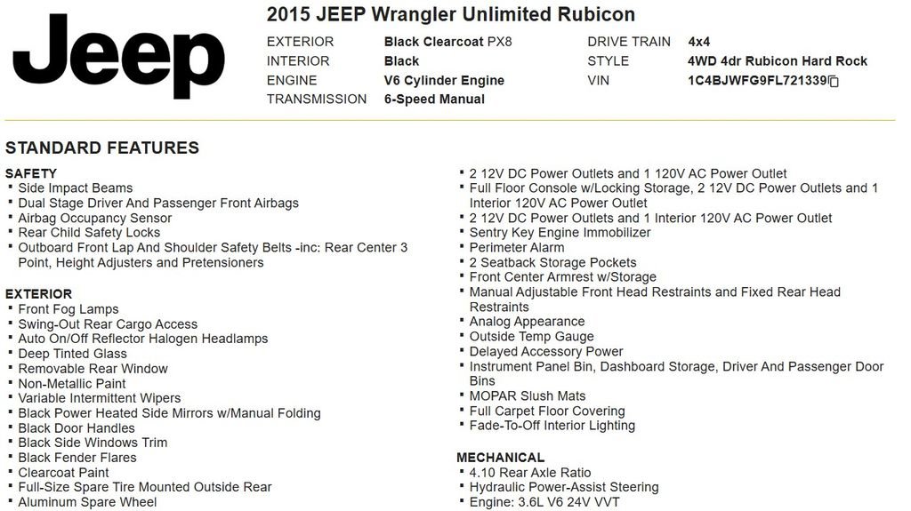 Used 2015 Jeep Wrangler Unlimited Rubicon AWD/4WD image 21