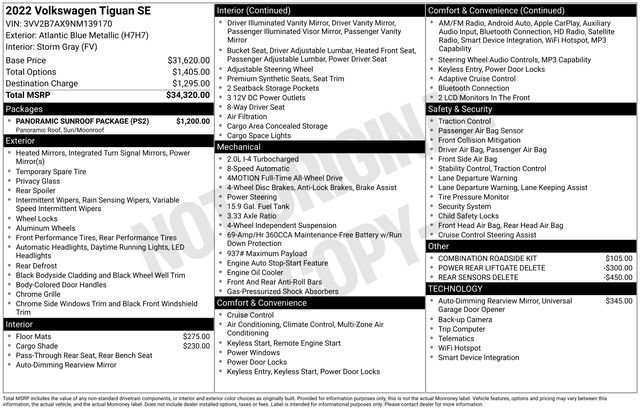 Certified 2022 Volkswagen Tiguan SE w/ Panoramic Sunroof Package image 26