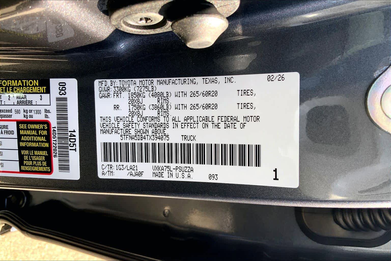 New 2026 Toyota Tundra Platinum AWD/4WD image 21