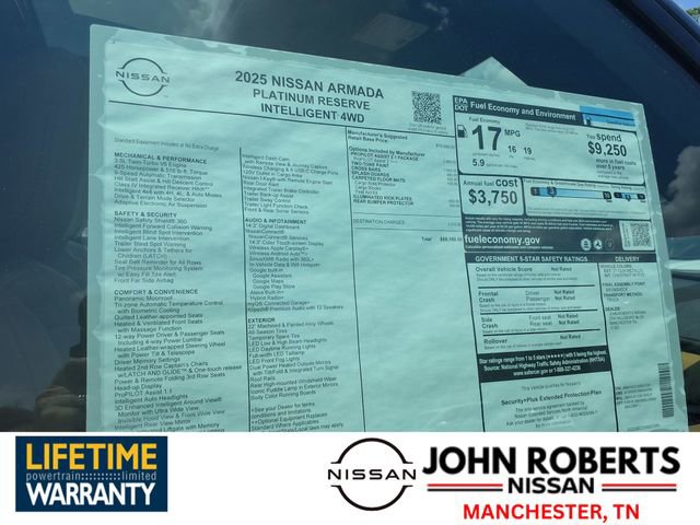 New 2025 Nissan Armada Platinum Reserve image 17
