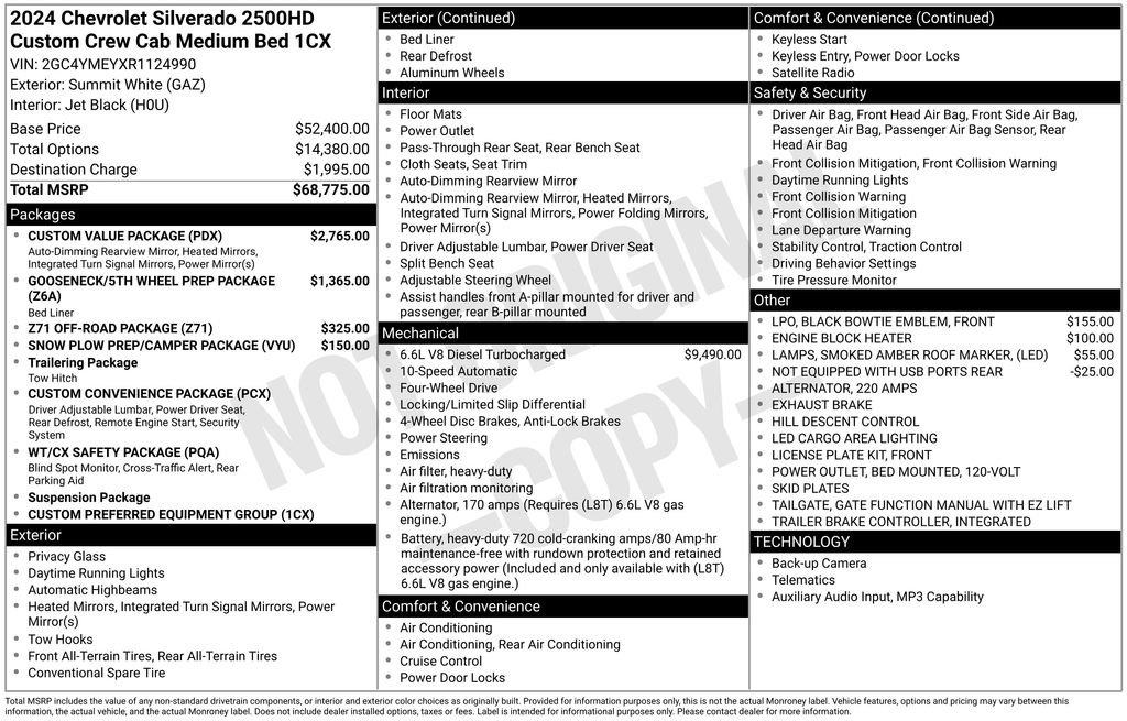 Certified 2024 Chevrolet Silverado 2500 Custom w/ Custom Value Package AWD/4WD image 2