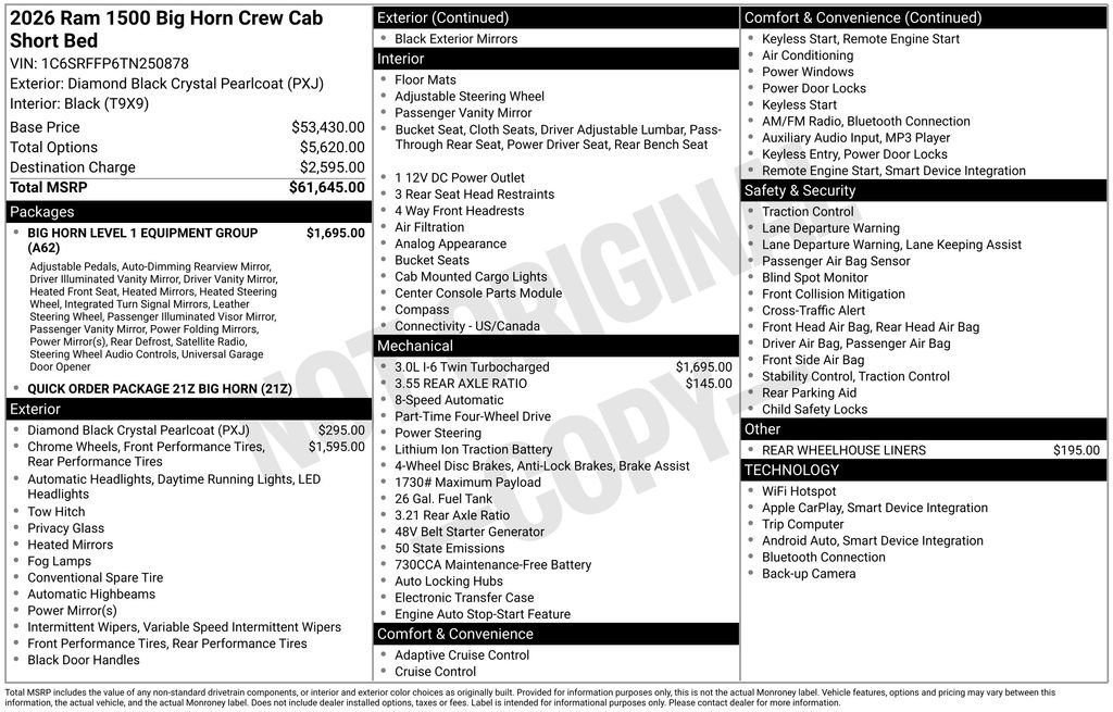 New 2026 RAM 1500 Big Horn AWD/4WD image 15