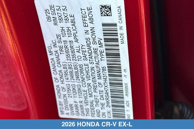 Certified 2026 Honda CR-V EX-L image 32