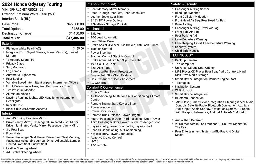 Certified 2024 Honda Odyssey Touring image 12