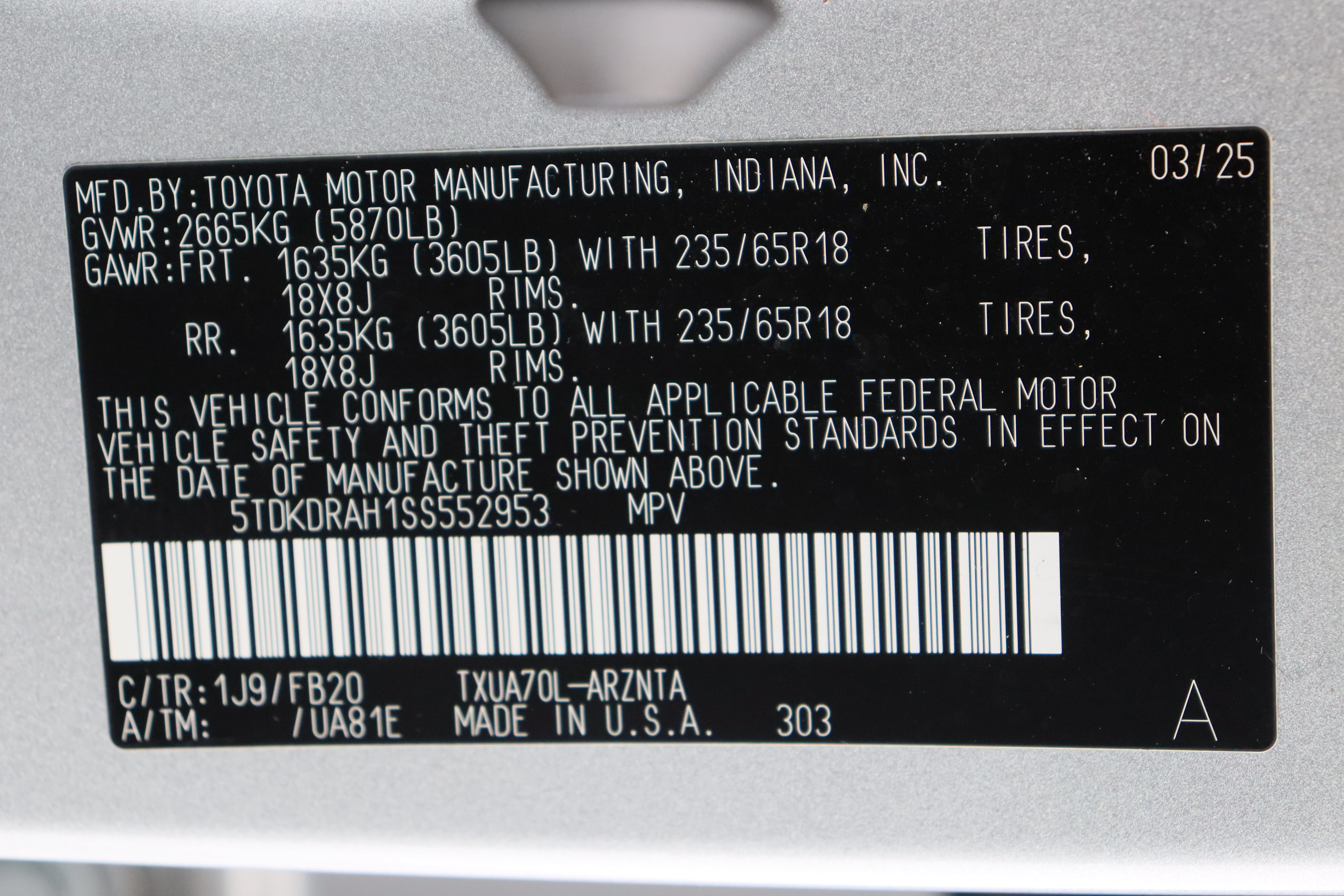 Certified 2025 Toyota Highlander LE FWD image 43