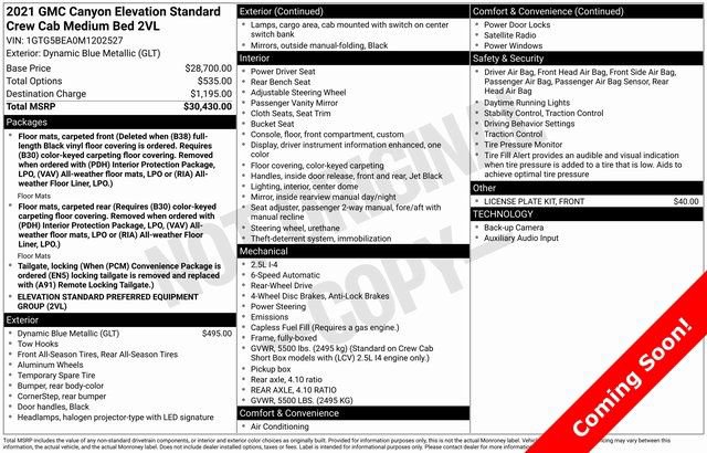 Used 2021 GMC Canyon Elevation Standard image 3