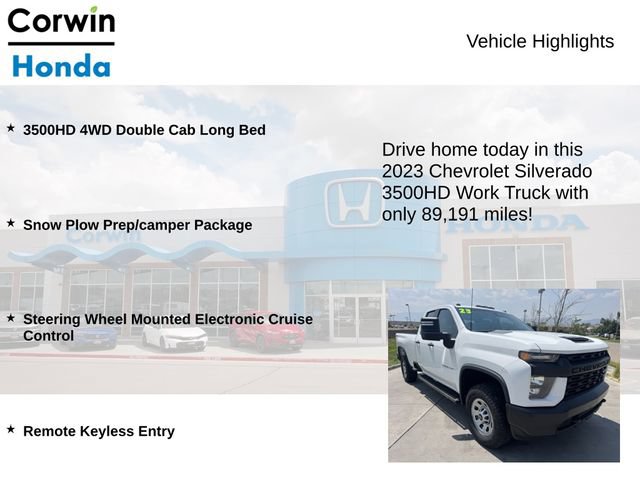 Used 2023 Chevrolet Silverado 3500 W/T w/ WT Fleet Convenience Package AWD/4WD image 7