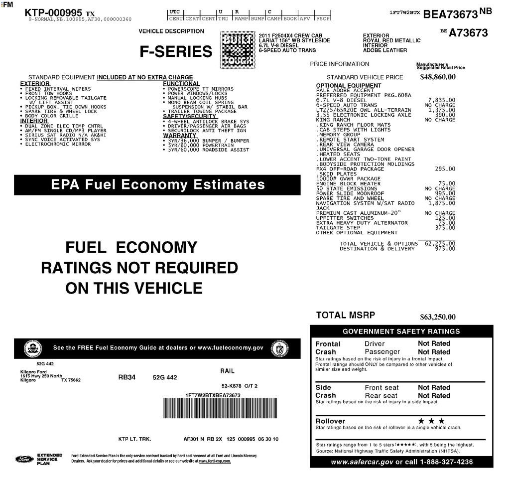 Used 2011 Ford F250 King Ranch w/ FX4 Off Road Pkg AWD/4WD image 23