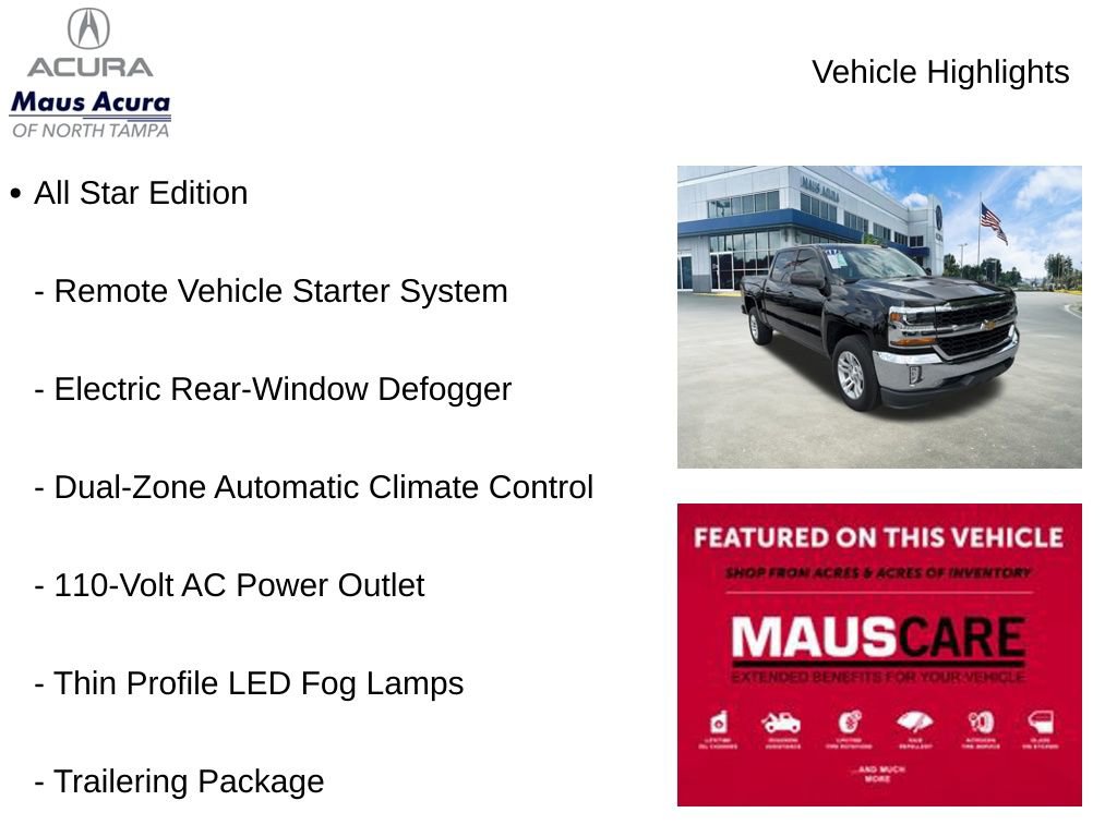 Used 2017 Chevrolet Silverado 1500 LT w/ All Star Edition RWD image 8