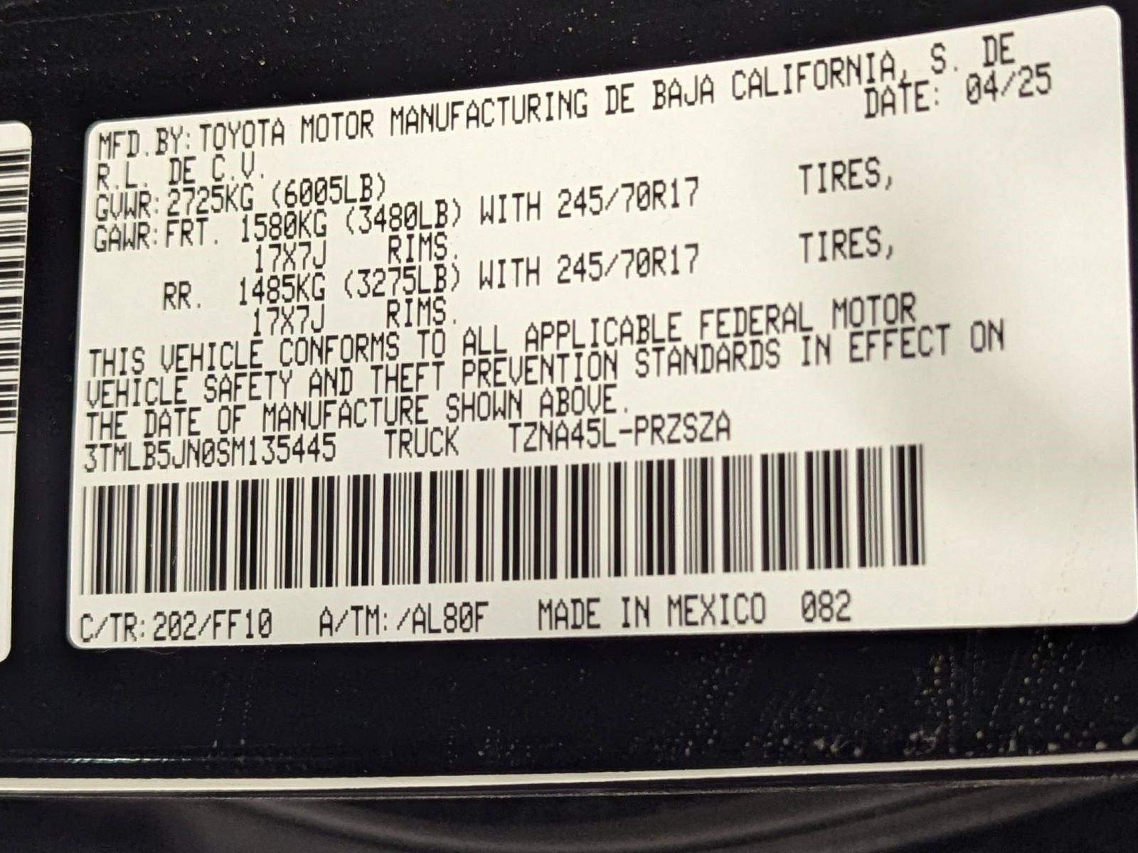 New 2025 Toyota Tacoma SR image 17