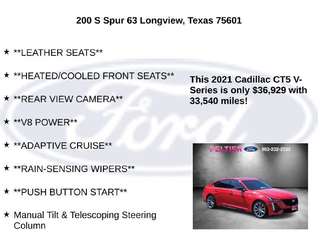 Used 2021 Cadillac CT5 V w/ Cold Weather Package RWD image 20