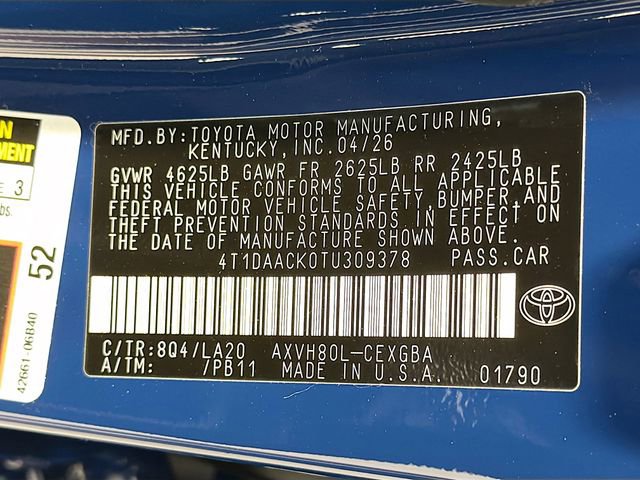 New 2026 Toyota Camry XLE FWD image 25