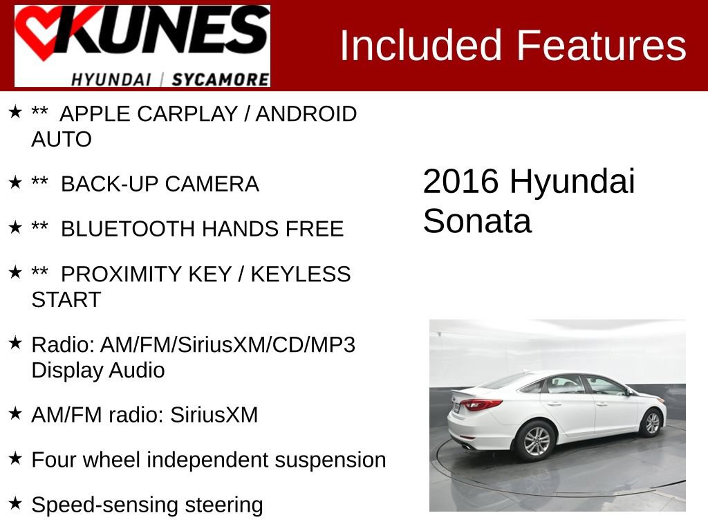 Used 2016 Hyundai Sonata SE FWD image 2