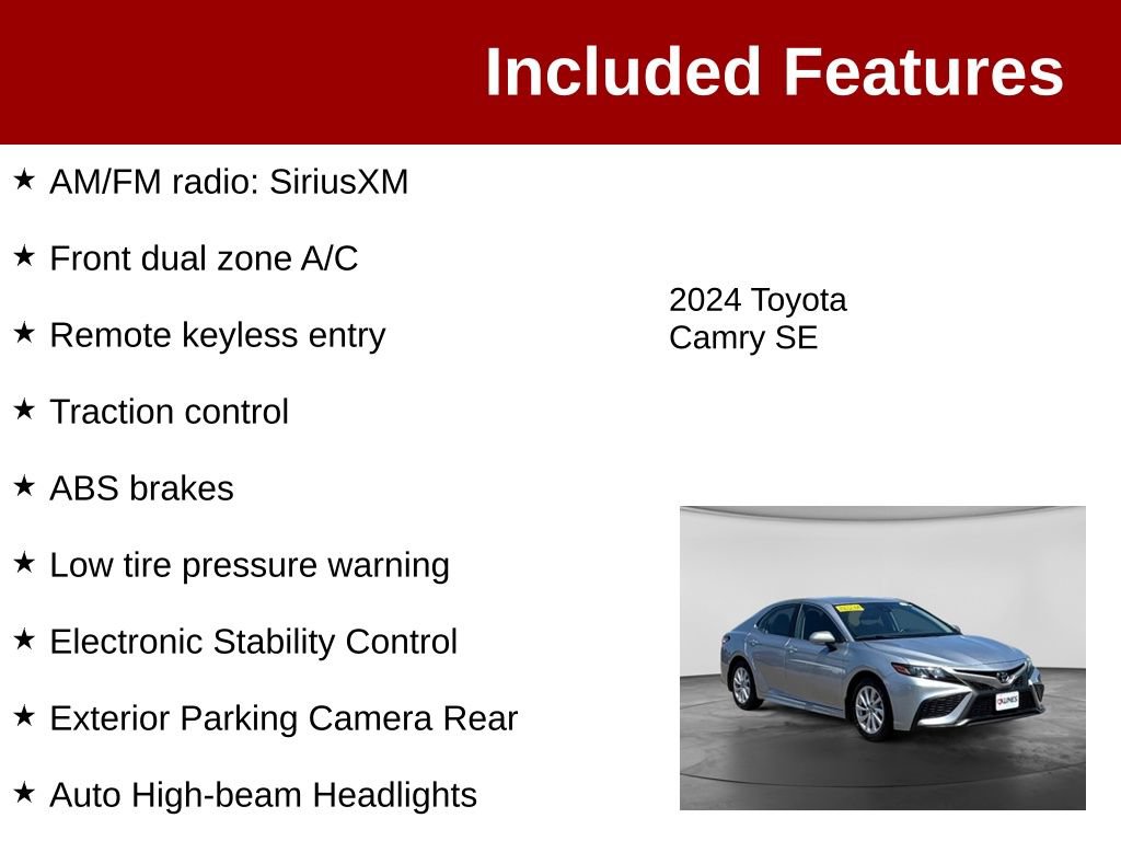 Used 2024 Toyota Camry SE FWD image 3