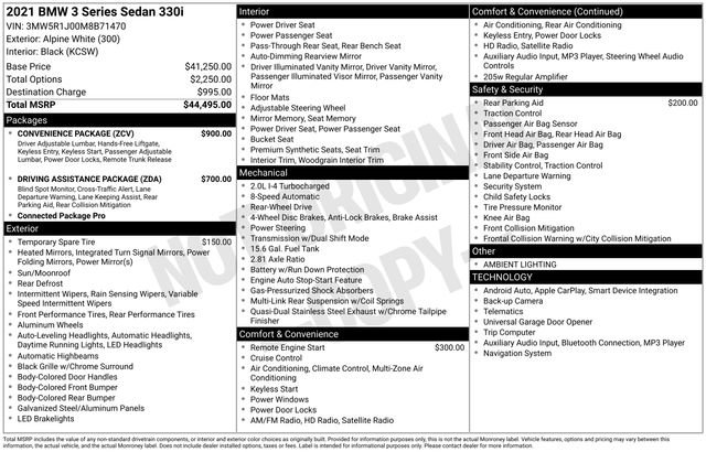 Used 2021 BMW 330i Sedan w/ Convenience Package image 7