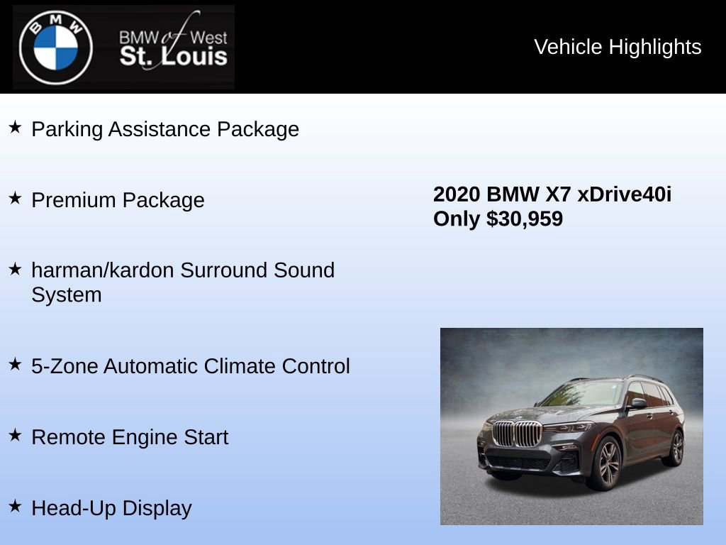 Used 2020 BMW X7 xDrive40i w/ M Sport Package image 16