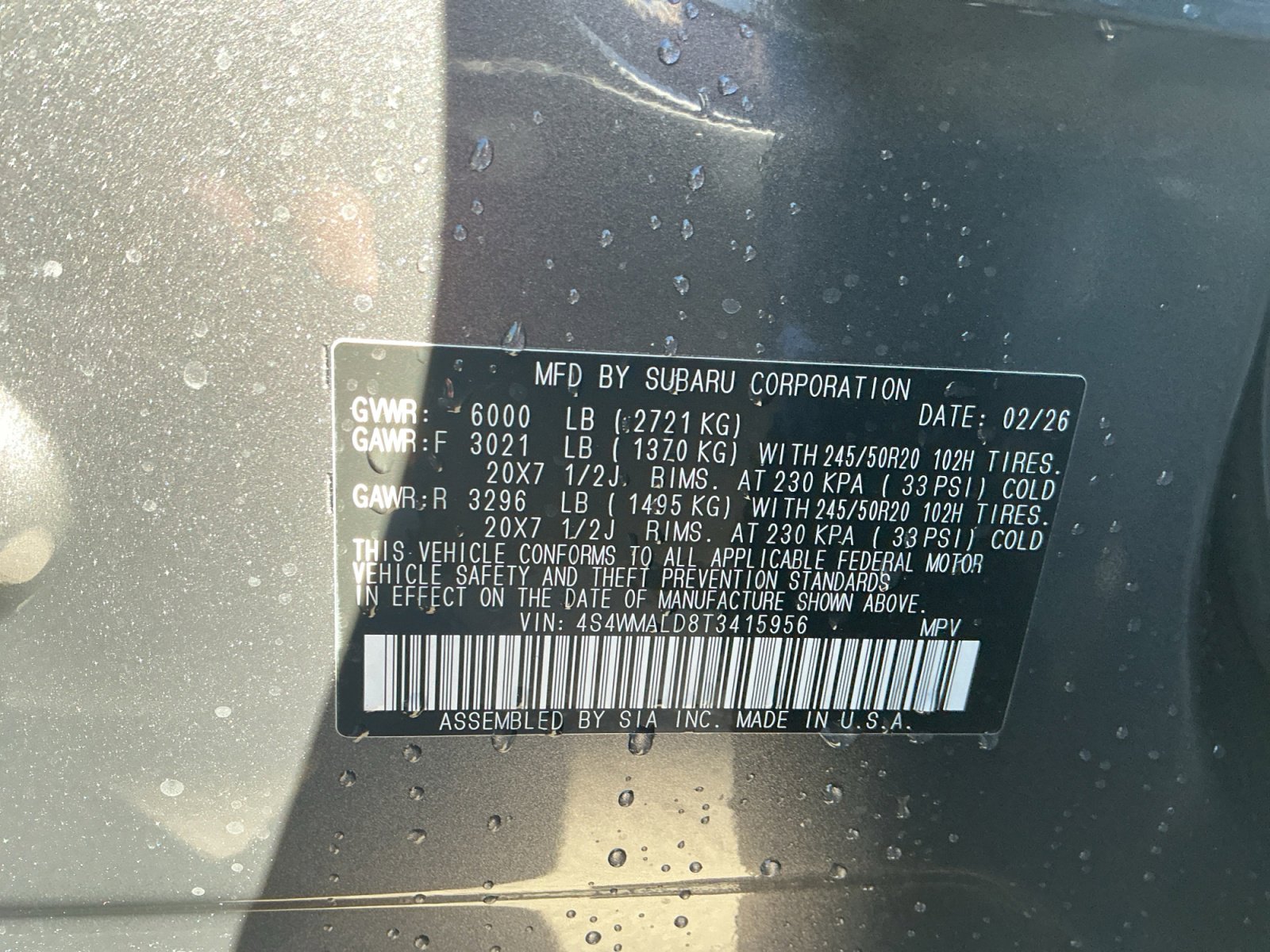 New 2026 Subaru Ascent Bronze Edition image 16