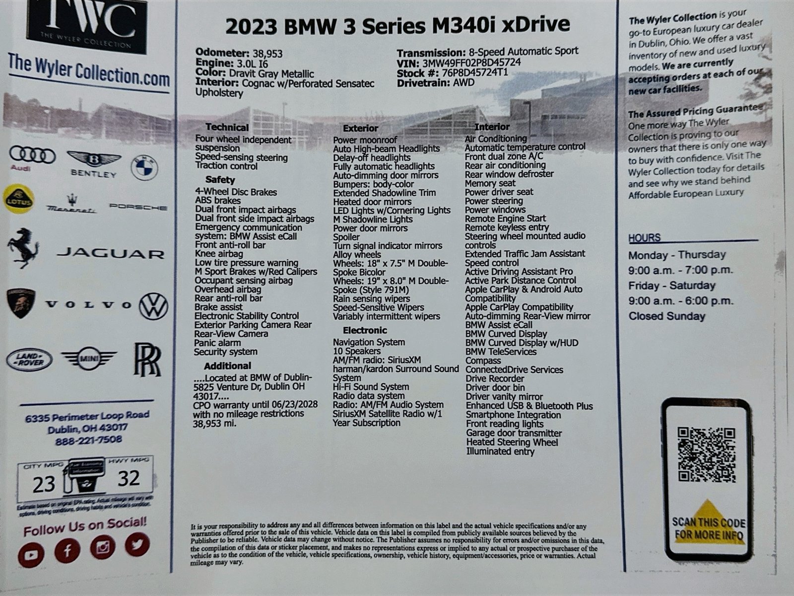 Used 2023 BMW M340i xDrive AWD/4WD image 48