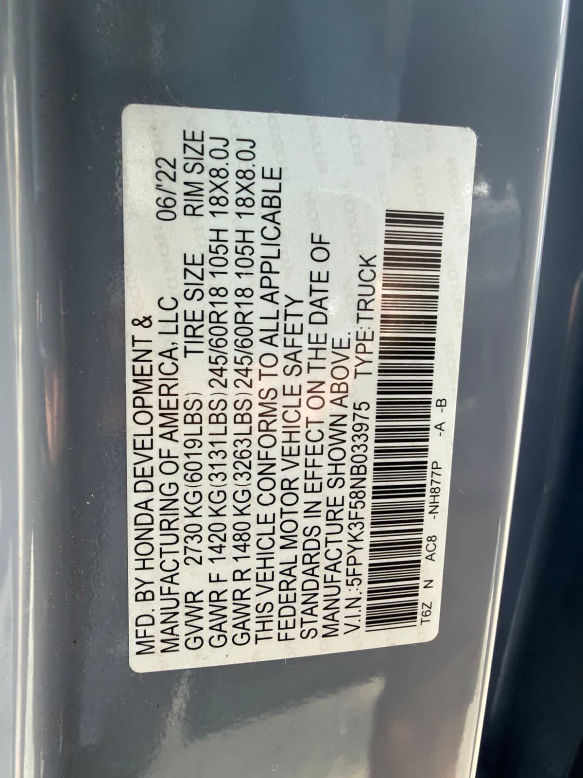 Used 2022 Honda Ridgeline RTL image 21