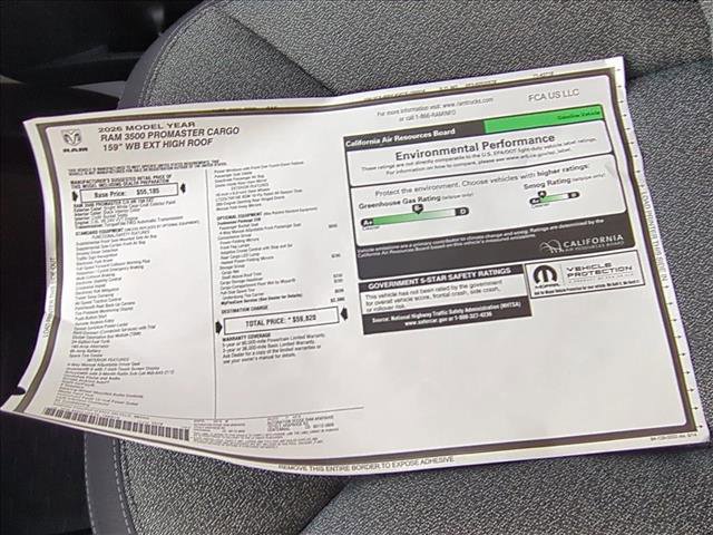 New 2026 RAM ProMaster 3500 w/ Convenience Group image 16