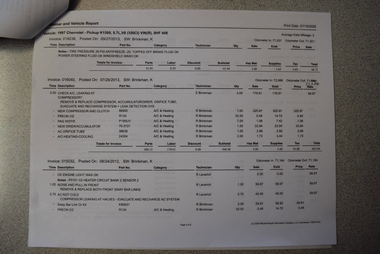 Used 1997 Chevrolet Silverado 1500 4x4 Regular Cab w/ Preferred Equipment Group 2 image 68