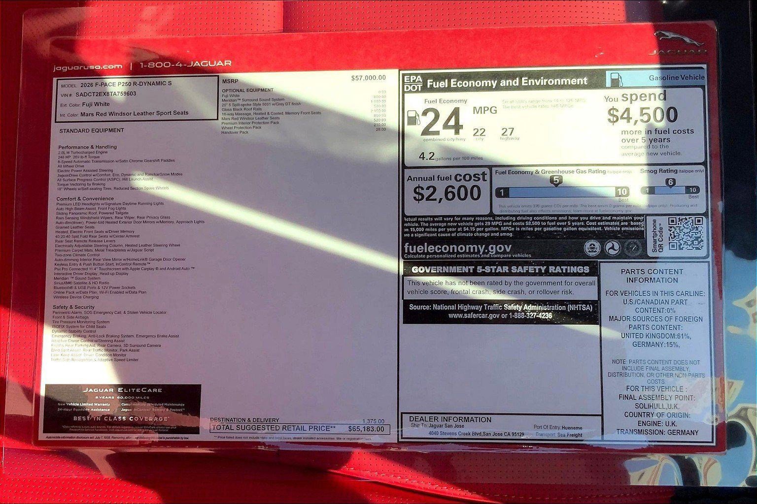 New 2026 Jaguar F-PACE R-Dynamic S image 14