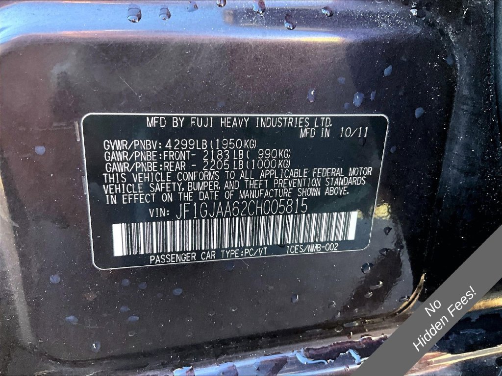 Used 2012 Subaru Impreza 2.0i AWD/4WD image 26