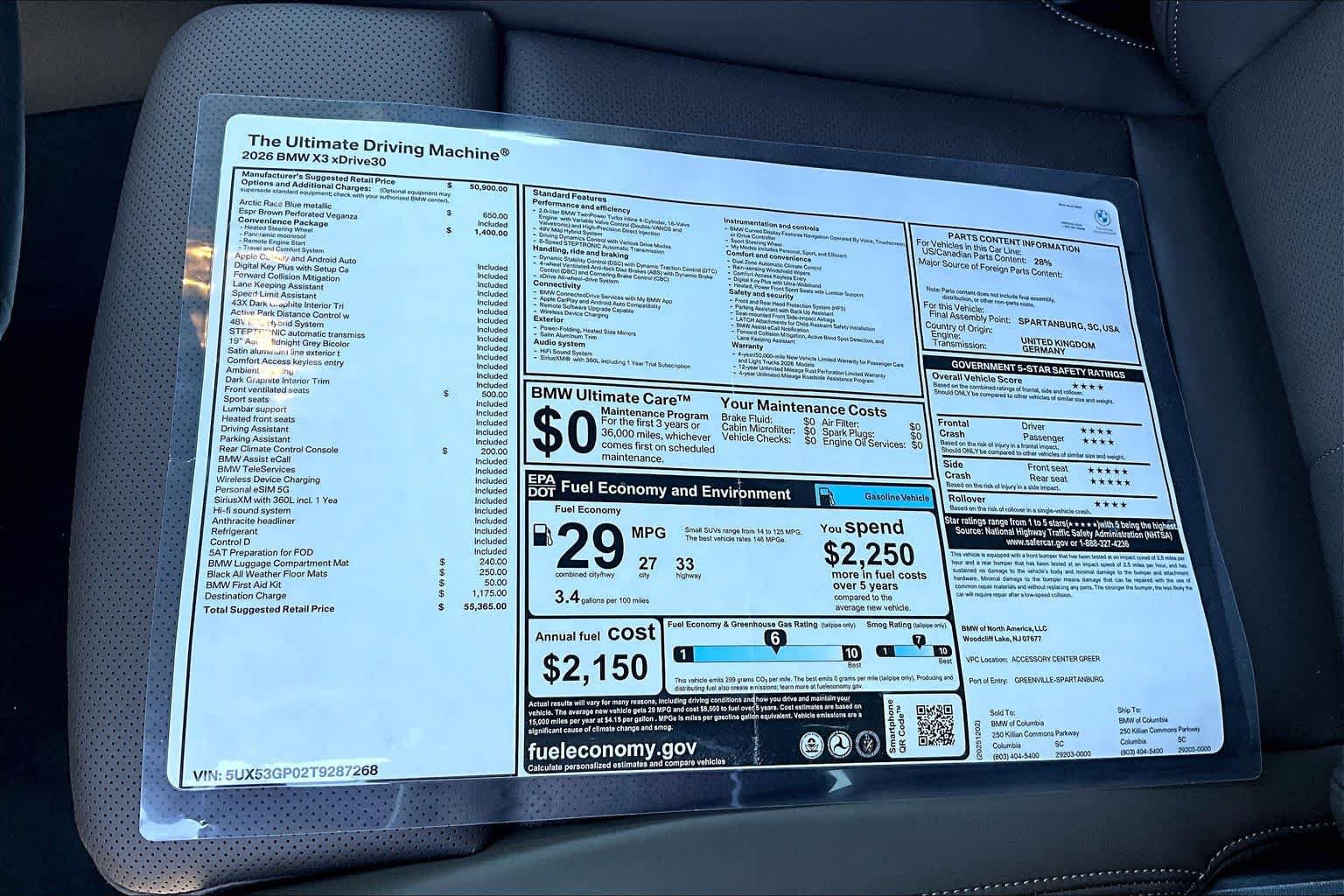 New 2026 BMW X3 xDrive30 w/ Convenience Package AWD/4WD image 18