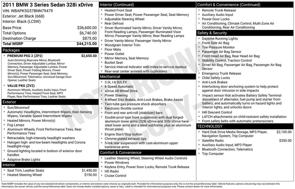 Used 2011 BMW 328i xDrive Sedan image 3