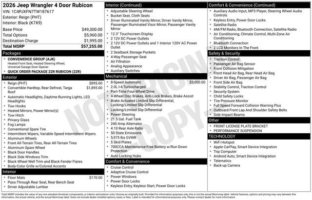 New 2026 Jeep Wrangler Unlimited Rubicon image 31