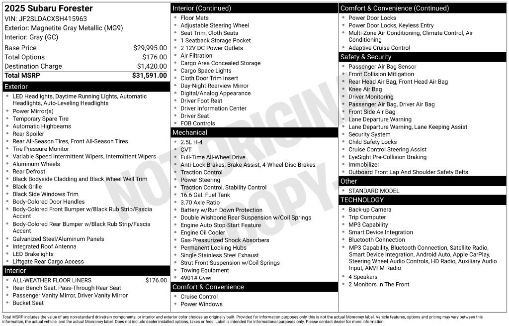 Used 2025 Subaru Forester AWD/4WD image 32
